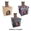 Pet Adobe Pet House Ottoman Collapsible Multipurpose Bed Cube and Footrest Faux Leather forCat or Small Dog 172909DNX